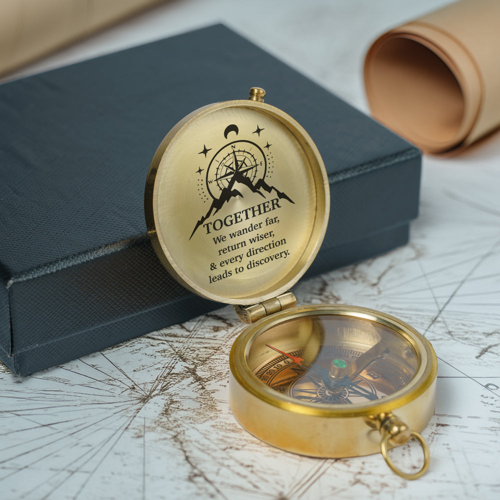 Engraved Compass - Hiking - To My Man - Every Direction Leads To Discovery - Gpb26236