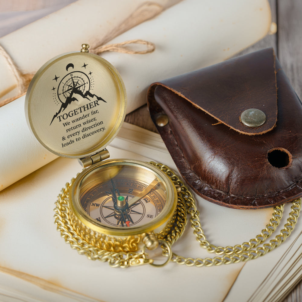 Engraved Compass - Hiking - To My Man - Every Direction Leads To Discovery - Gpb26236