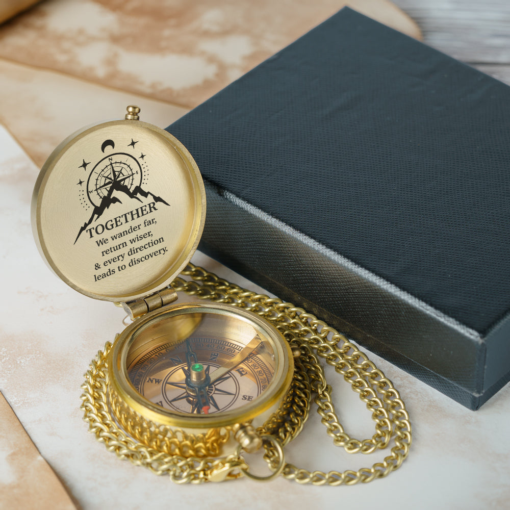 Engraved Compass - Hiking - To My Man - Every Direction Leads To Discovery - Gpb26236