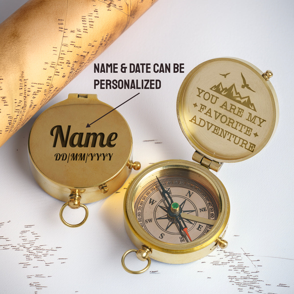 Personalized Compass Gift – For When They Can’t Hold Your Hand, Let Them Hold This - Gpb26046