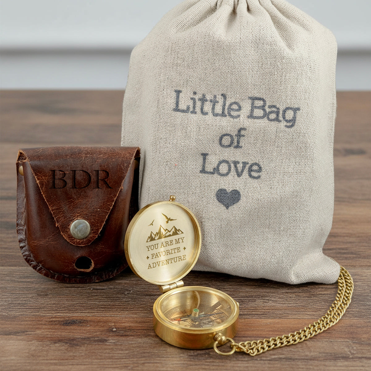 Personalized Compass Gift – For When They Can’t Hold Your Hand, Let Them Hold This - Gpb26046