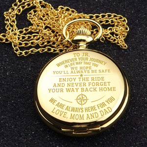 Engraved Pocket Watch - To Our Son - Enjoy The Ride - Gwa16012