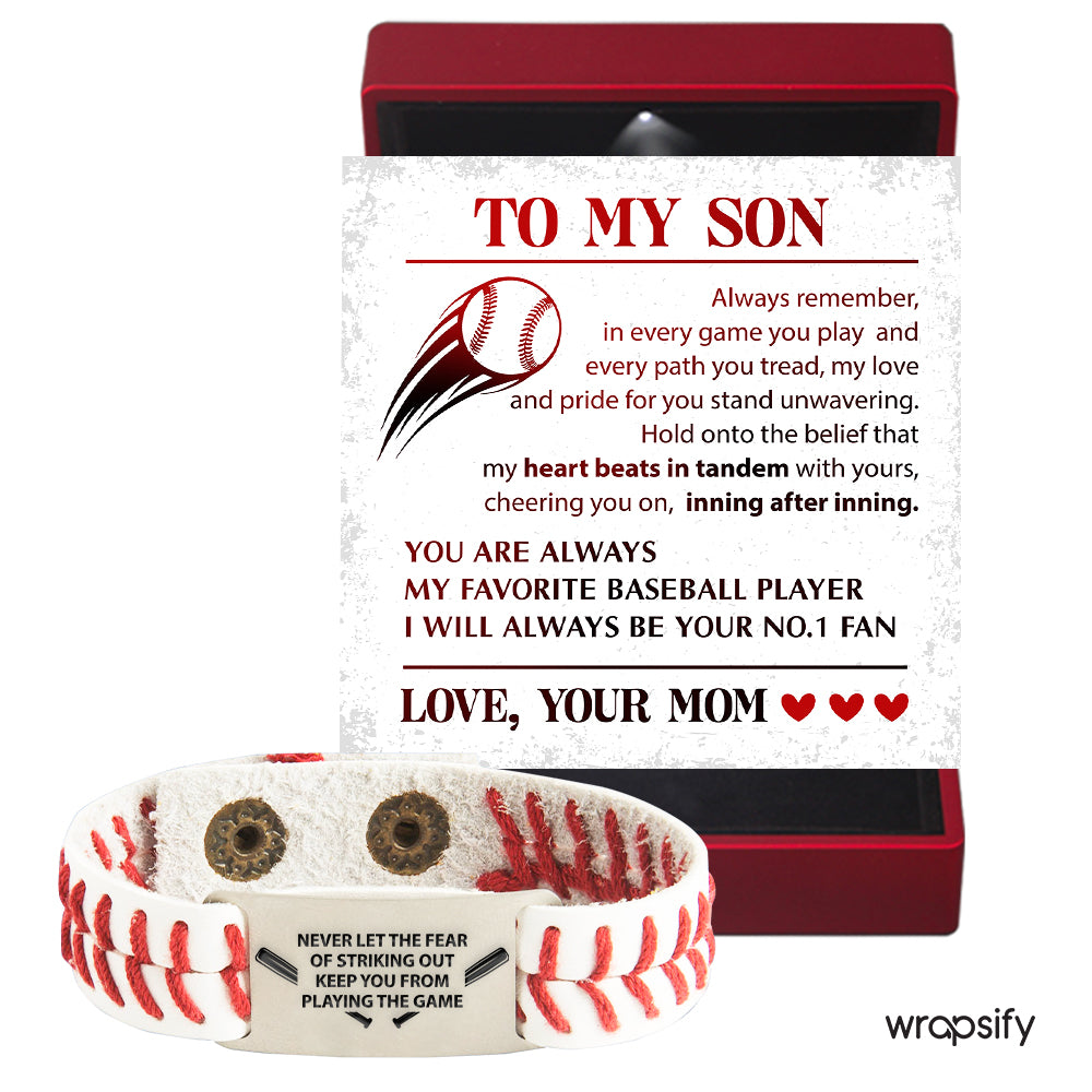 Baseball Bracelet - Baseball - To My Son - From Mom - My Love And Pride For You Stand Unwavering - Gbzj16032