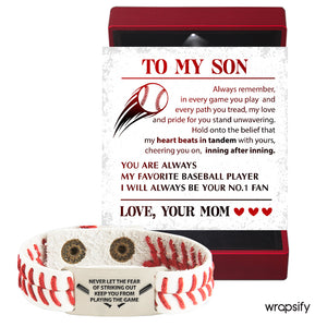 Wrapsify Baseball Bracelet Sporting Goods Athletics - Baseball Presents For Son From Mom - Gbzj16032