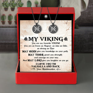 Couple Eternal Love Rune Necklaces - Viking - To My Viking - I Love You To Valhalla And Back - Gawi26002