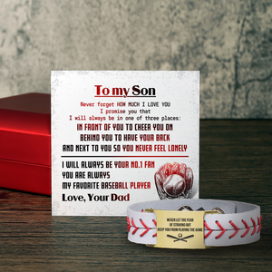 Personalized Baseball Bracelet For Son From Dad - Gbzj16002