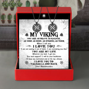 Couple Eternal Love Rune Necklaces - Viking - To My Viking - You Are My Life - Gawi26001