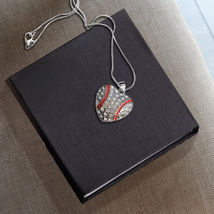 Baseball Heart Necklace - Gnd00000