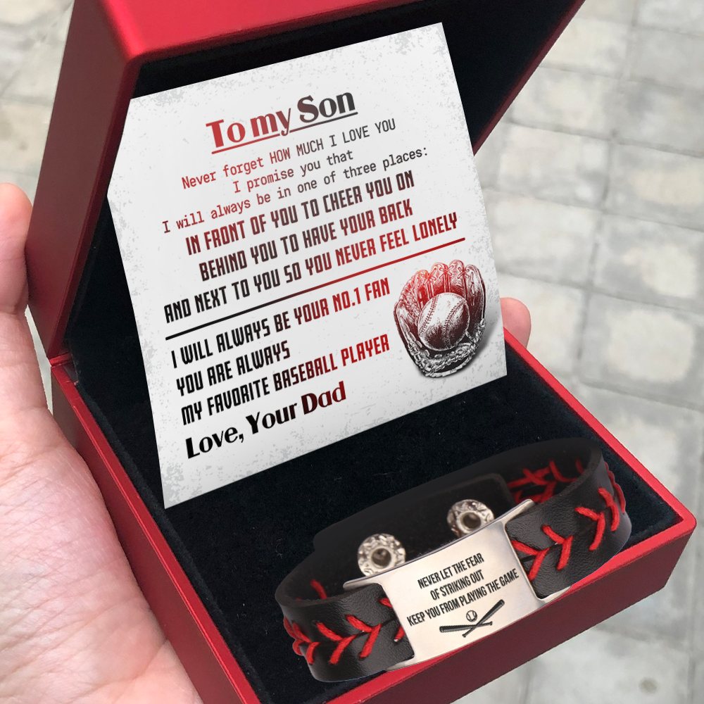 Personalized Baseball Bracelet For Son From Dad - Gbzj16002