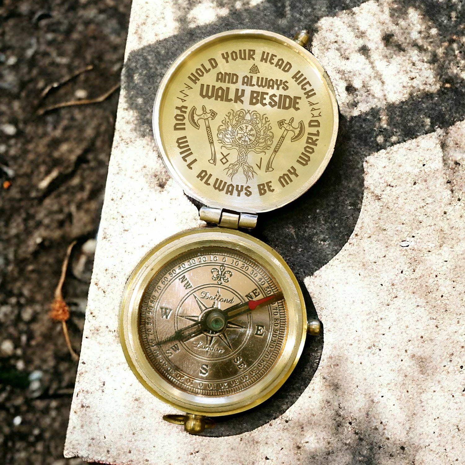 Engraved Compass - Viking - To My Dad - You Will Always Be My World ...
