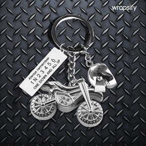Dirt Bike Helmet Keychain - Biker - Welcome To The Team - Gkey16004