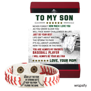 Baseball Bracelet - Baseball - To My Son - From Mom - Just Do Your Best - Gbzj16031
