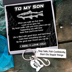 Fishing Hook Keychain - Fishing - To My Son - Be The Great Man I Know You Can Be - Gku16011