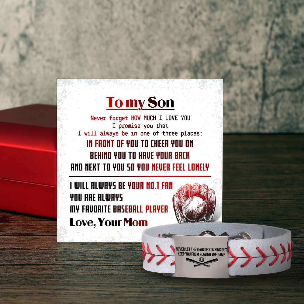 Personalized Baseball Bracelet - Baseball - To My Son - From Mom - How Much I Love You - Gbzj16011