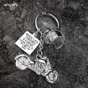 Classic Bike Keychain - To My Son from Daddy -When life throws a curve, lean into it - Gkt16008