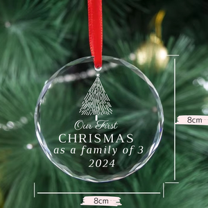 Personalized Crystal First Christmas Ornament - Our First Christmas - Gand26001