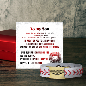 Personalized Baseball Bracelet - Baseball - To My Son - From Mom - How Much I Love You - Gbzj16011