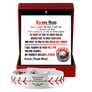 Personalized Baseball Bracelet - Baseball - To My Son - From Dad - How Much I Love You - Gbzj16010