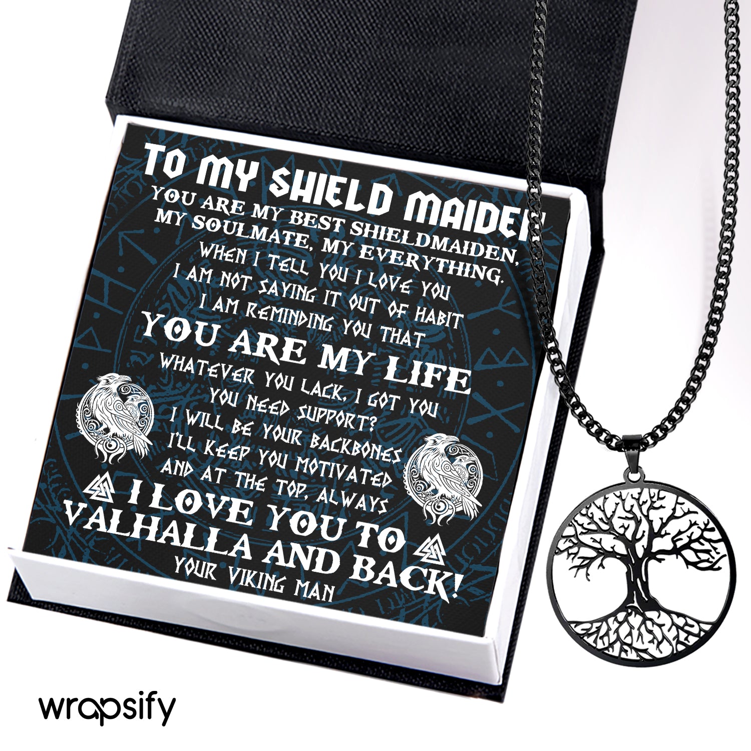 Tree Of Life Necklace - Viking - To My Shield Maiden - You Are My Life - Gnyb13001