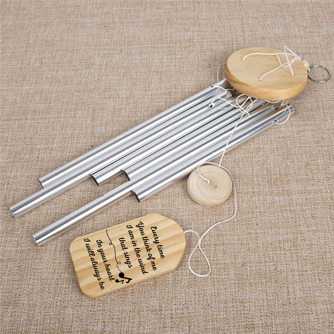 Personalized Memorial Wind Chime - Every Time You Think Of Me - Glcg34003