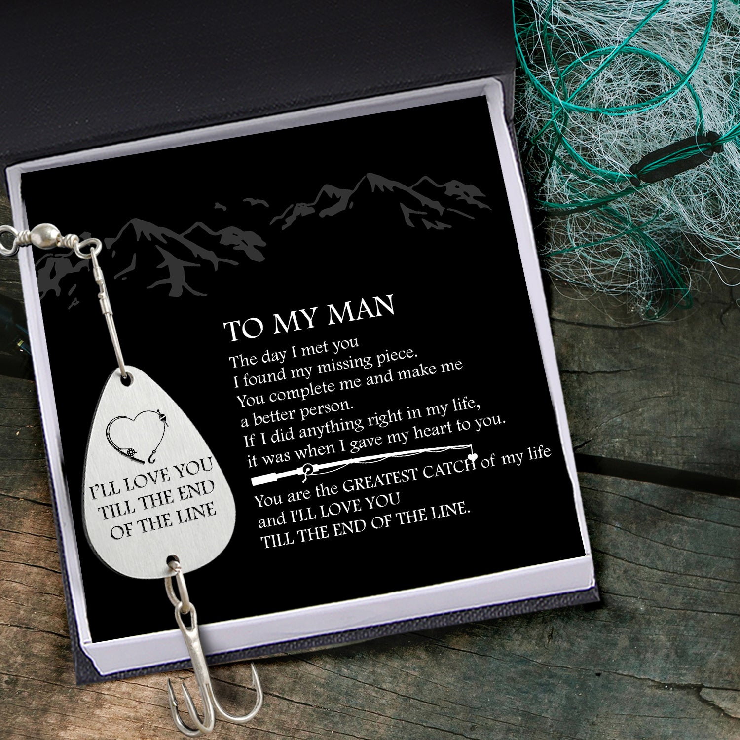 Catch of a Lifetime! Engrave Your Love on His Hook - Gfa26003