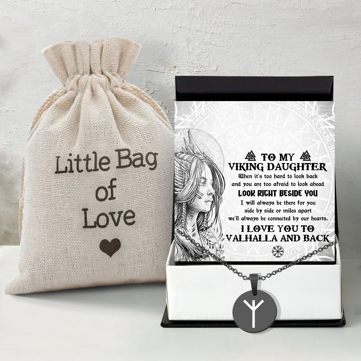 Strength & Protection Rune Necklace - Viking - To My Viking Daughter - I Will Always Be There For You - Gawi17002