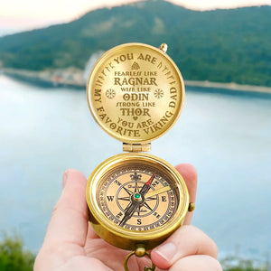 Engraved Compass - Viking - To My Dad - You Are My Favorite Viking Dad - Gpb18041