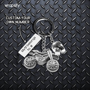 Personalized Dirt Bike Helmet Keychain - Biker - To My Man - The Greatest Motocross Rider Of My Life - Gkey26010