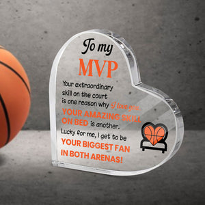 Crystal Plaque - Basketball - To My MVP - Your Biggest Fan In Both Arenas - Gznf26005
