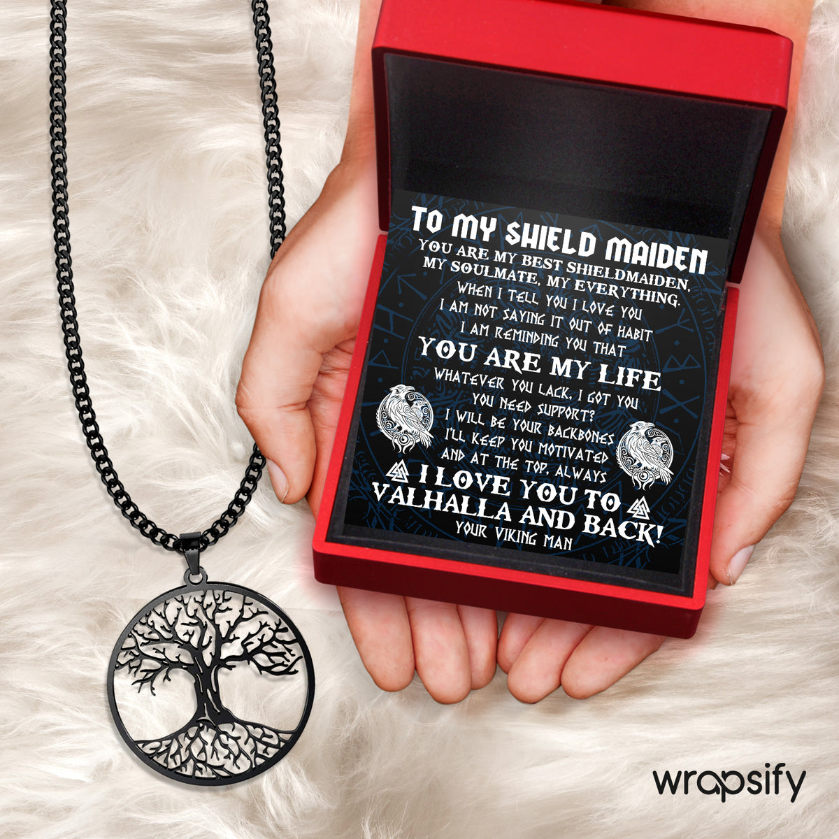 Tree Of Life Necklace - Viking - To My Shield Maiden - You Are My Life - Gnyb13001