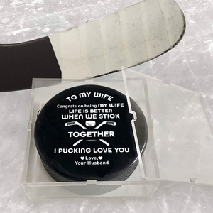 Personalized Hockey Puck - Hockey - To My Wife - Congrats On Being My Wife - Gai15018