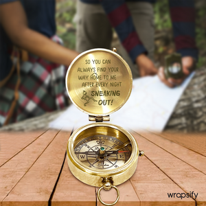 Pointing the Way (Even if We're Lost) - Engraved Compass to Guide & Giggle For Your Teen - Gpb16064