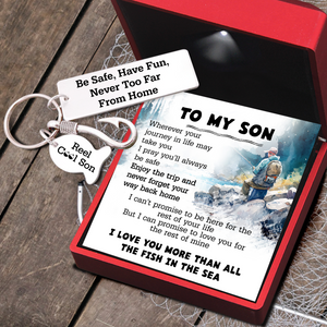 Fishing Hook Keychain - Fishing - To My Son - Love You For The Rest Of Mine - Gku16010