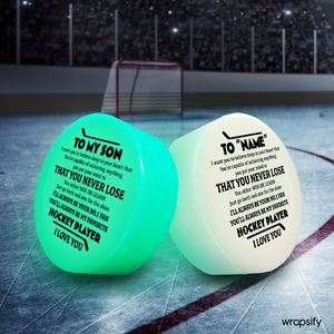 Celebrate Your Special Bond - An Exclusive Custom Hockey Puck for Son - Gai16018