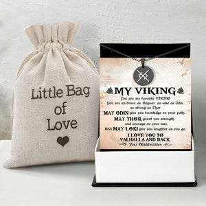 Couple Eternal Love Rune Necklaces - Viking - To My Viking - I Love You To Valhalla And Back - Gawi26002