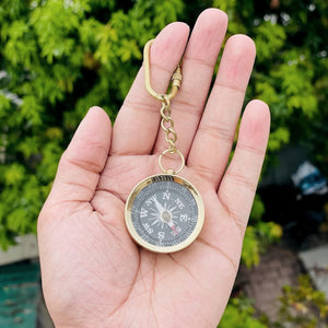 Personalized Brass Compass Keychain - Family - To My Boyfriend - You Are My Compass When I'm Lost - Gkqj12002