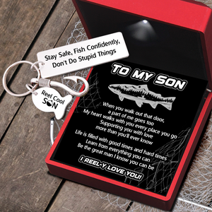 Fishing Hook Keychain - Fishing - To My Son - Be The Great Man I Know You Can Be - Gku16011