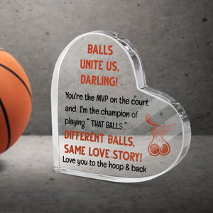 Crystal Plaque - Basketball - To My MVP - Different Balls, Same Love Story - Gznf26004