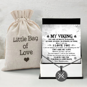 Couple Eternal Love Rune Necklaces - Viking - To My Viking - You Are My Life - Gawi26001