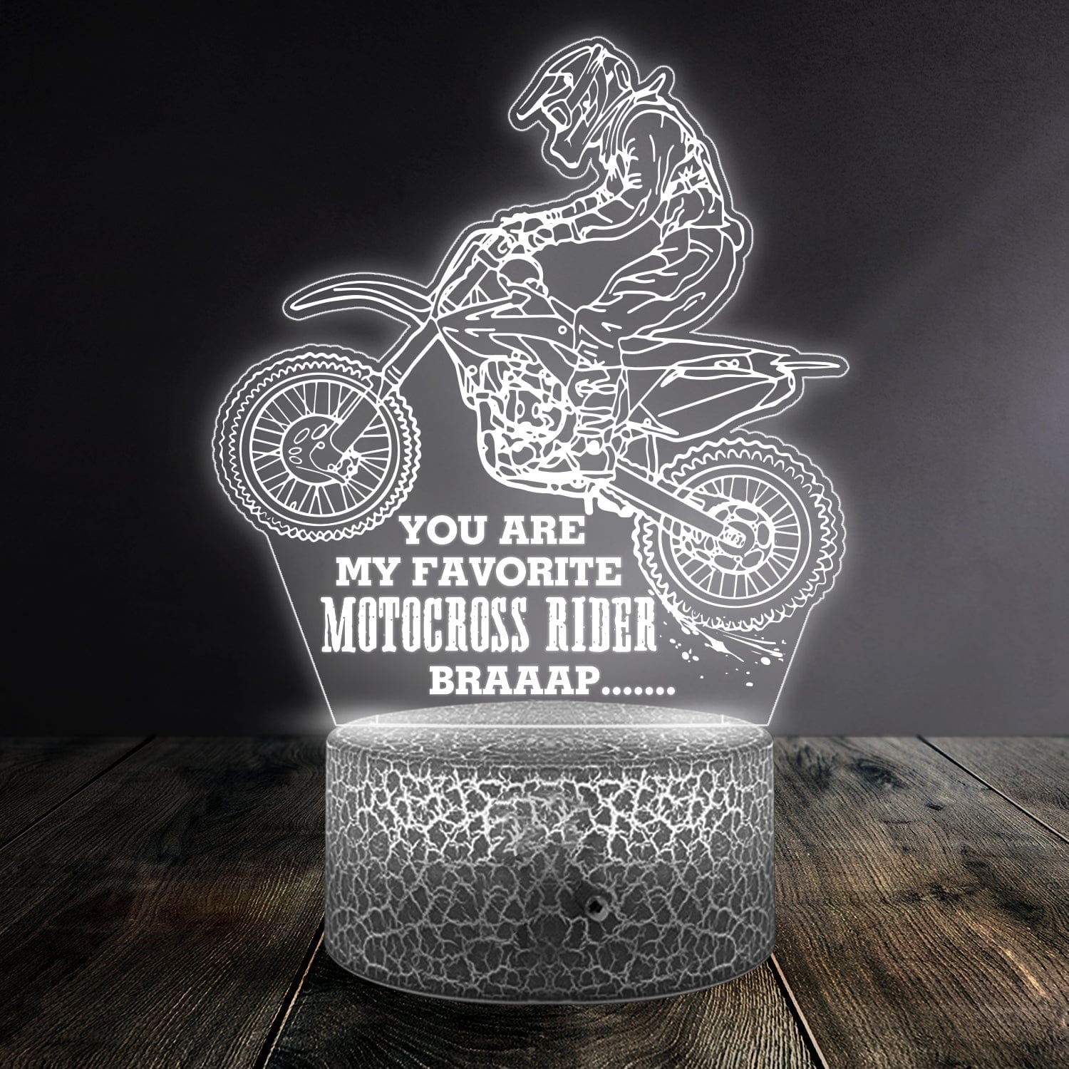 3D Led Light - Biker - To My Boyfriend - You Are My Favorite Motocross Rider - Glca12006