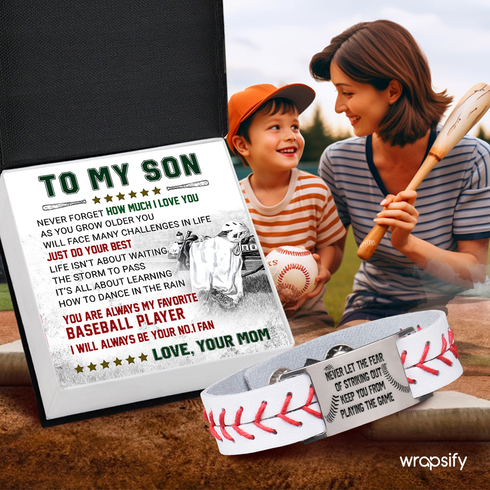 Baseball Bracelet - Baseball - To My Son - From Mom - Just Do Your Best - Gbzj16031