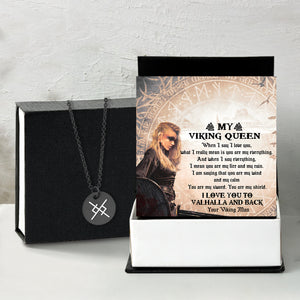 Couple Eternal Love Rune Necklaces - Viking - To My Queen - I Love You - Gawi13001