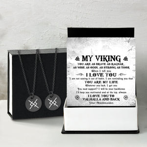 Couple Eternal Love Rune Necklaces - Viking - To My Viking - You Are My Life - Gawi26001