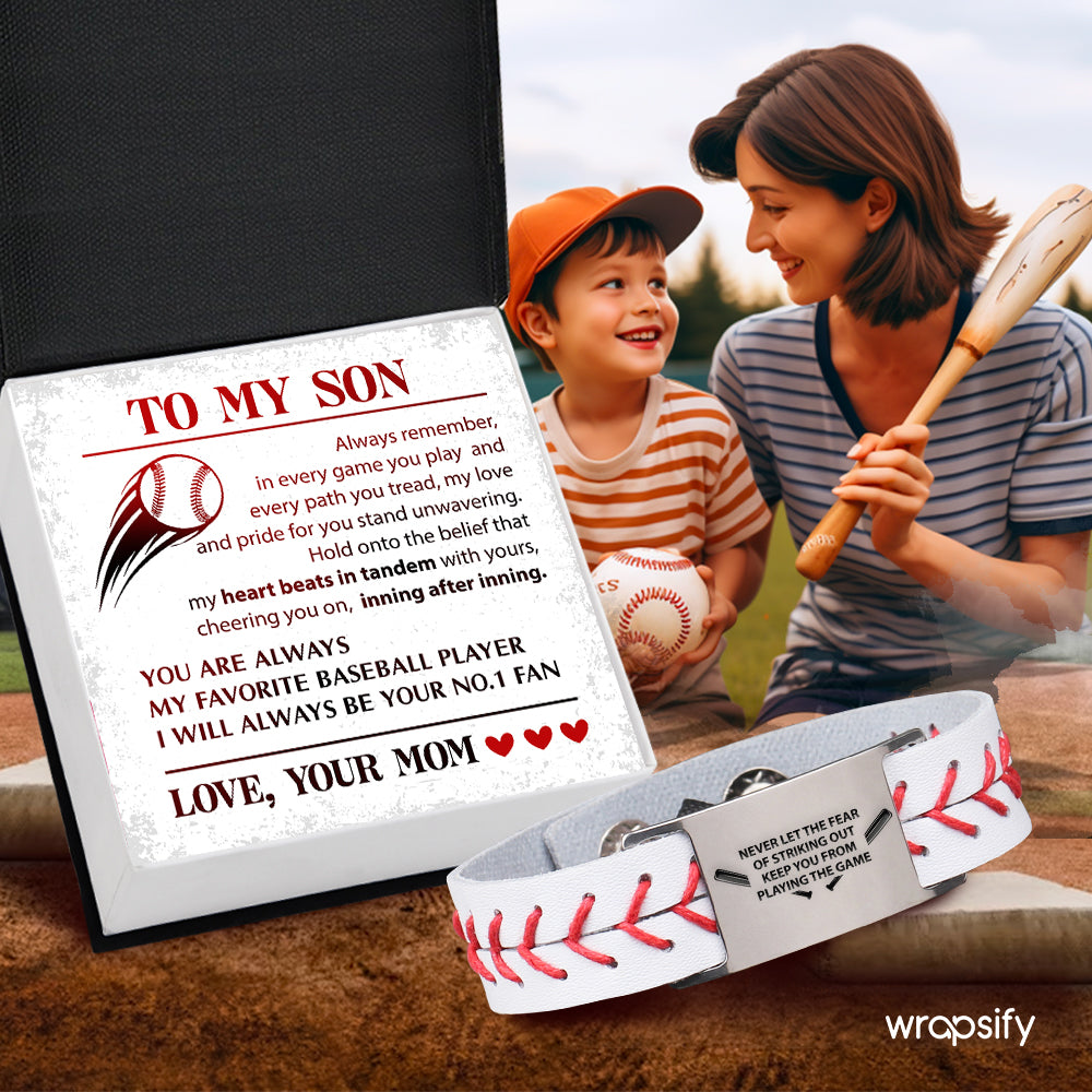 Baseball Bracelet - Baseball - To My Son - From Mom - My Love And Pride For You Stand Unwavering - Gbzj16032