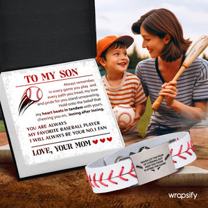 Wrapsify Baseball Bracelet Sporting Goods Athletics - Baseball Presents For Son From Mom - Gbzj16032