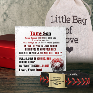 Personalized Baseball Bracelet For Son From Dad - Gbzj16002