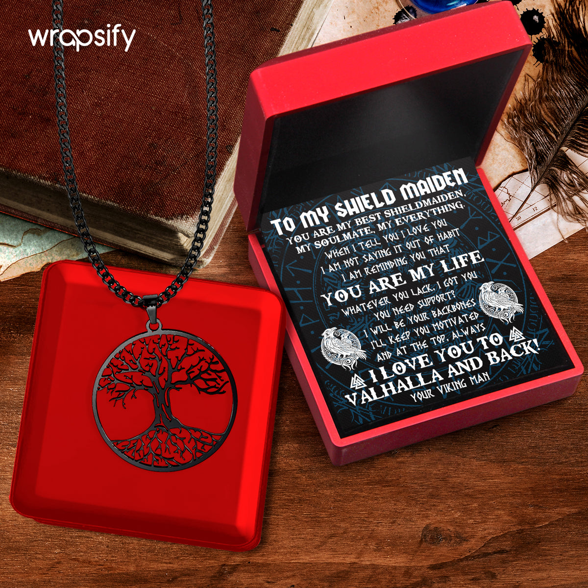 Tree Of Life Necklace - Viking - To My Shield Maiden - You Are My Life - Gnyb13001