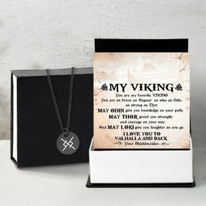 Couple Eternal Love Rune Necklaces - Viking - To My Viking - I Love You To Valhalla And Back - Gawi26002