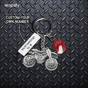 Personalized Dirt Bike Helmet Keychain - Biker - To My Man - I Will Always Love You - Gkey26009
