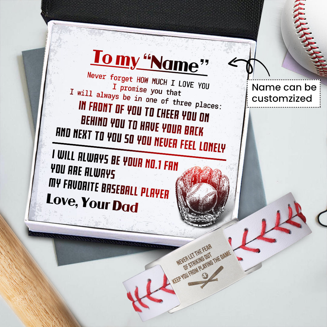 Personalized Baseball Bracelet - Baseball - To My Son - From Dad - How Much I Love You - Gbzj16010